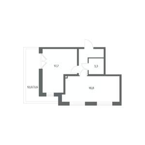 1-к квартира, вторичка, 48м2, 8/8 этаж