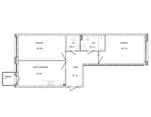 2-к квартира, вторичка, 70м2, 2/9 этаж