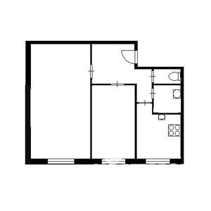 2-к квартира, вторичка, 43м2, 4/5 этаж