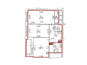 2-к квартира, вторичка, 62м2, 4/11 этаж