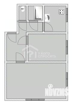 2-к квартира, вторичка, 43м2, 1/3 этаж