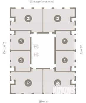 2-к квартира, вторичка, 86м2, 8/15 этаж