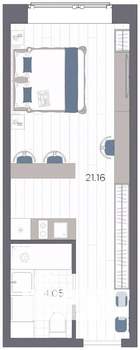 Студия квартира, вторичка, 25м2, 11/14 этаж