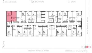 1-к квартира, вторичка, 37м2, 17/23 этаж