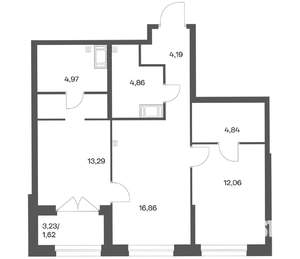2-к квартира, вторичка, 63м2, 5/24 этаж
