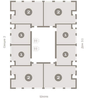 2-к квартира, вторичка, 86м2, 3/16 этаж
