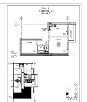 2-к квартира, вторичка, 63м2, 9/14 этаж