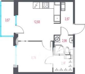 1-к квартира, вторичка, 31м2, 5/10 этаж