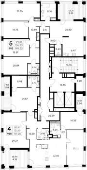5-к квартира, вторичка, 139м2, 19/19 этаж