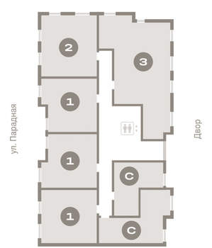 1-к квартира, вторичка, 47м2, 7/9 этаж