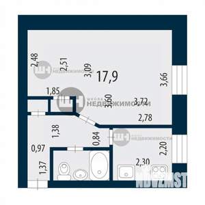 1-к квартира, вторичка, 32м2, 1/5 этаж