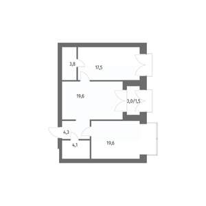 2-к квартира, вторичка, 71м2, 13/13 этаж