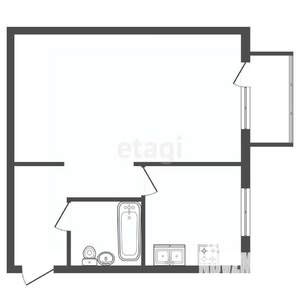 1-к квартира, вторичка, 32м2, 4/5 этаж