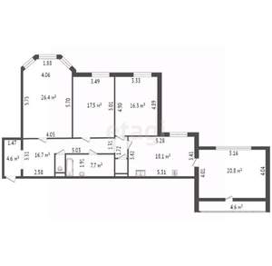 4-к квартира, вторичка, 130м2, 3/12 этаж