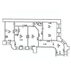 3-к квартира, вторичка, 89м2, 3/7 этаж