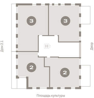 2-к квартира, вторичка, 102м2, 2/16 этаж