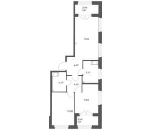 2-к квартира, вторичка, 64м2, 11/24 этаж