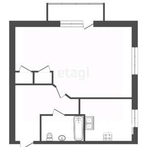 1-к квартира, вторичка, 31м2, 4/4 этаж
