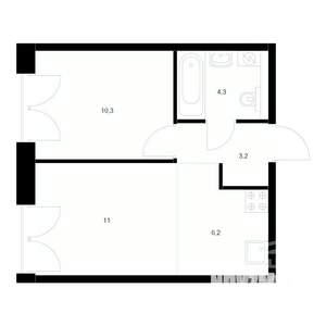 1-к квартира, вторичка, 35м2, 3/9 этаж