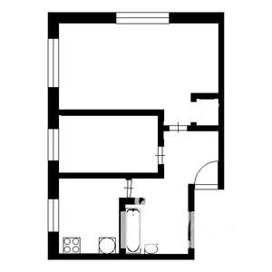 2-к квартира, вторичка, 41м2, 1/5 этаж