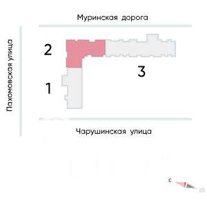 2-к квартира, строящийся дом, 48м2, 25/25 этаж