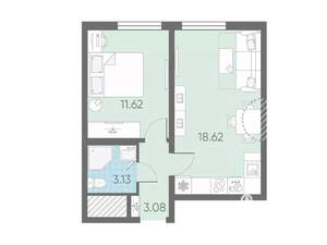 1-к квартира, вторичка, 36м2, 10/23 этаж