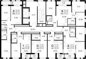 2-к квартира, вторичка, 52м2, 15/15 этаж