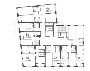 2-к квартира, вторичка, 64м2, 6/8 этаж