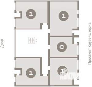 1-к квартира, вторичка, 54м2, 4/7 этаж
