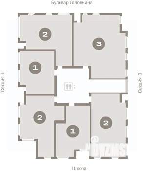 2-к квартира, вторичка, 77м2, 5/15 этаж