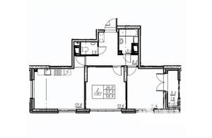 2-к квартира, вторичка, 59м2, 4/13 этаж