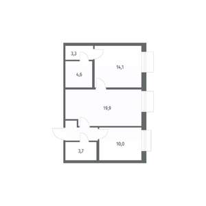 2-к квартира, вторичка, 59м2, 9/12 этаж