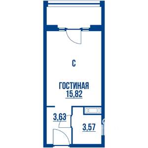 Студия квартира, вторичка, 23м2, 14/24 этаж