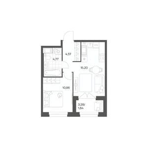 1-к квартира, вторичка, 37м2, 20/24 этаж