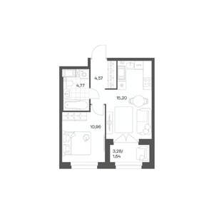 1-к квартира, вторичка, 37м2, 17/24 этаж