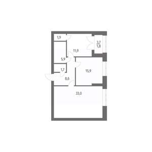 2-к квартира, вторичка, 81м2, 8/13 этаж