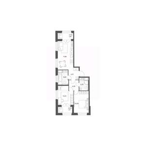 2-к квартира, вторичка, 64м2, 11/24 этаж