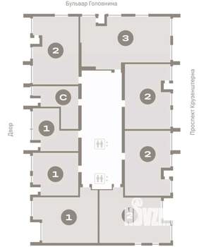 1-к квартира, вторичка, 70м2, 5/16 этаж