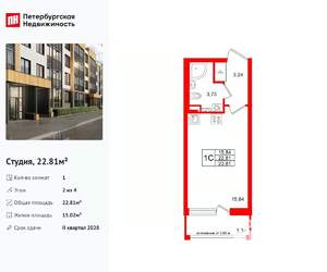 Студия квартира, вторичка, 23м2, 2/4 этаж