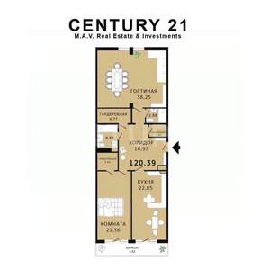 2-к квартира, вторичка, 120м2, 3/6 этаж