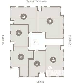 1-к квартира, вторичка, 56м2, 8/10 этаж