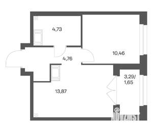 1-к квартира, вторичка, 35м2, 21/24 этаж