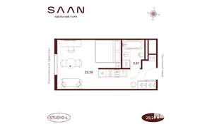 Студия квартира, вторичка, 29м2, 9/23 этаж