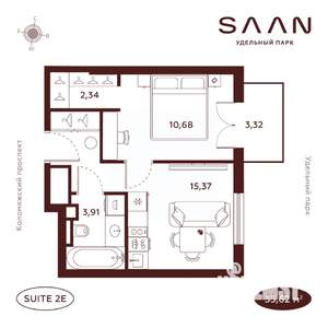 1-к квартира, вторичка, 36м2, 18/23 этаж