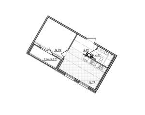1-к квартира, вторичка, 41м2, 13/14 этаж