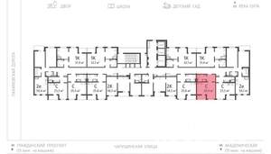 Студия квартира, строящийся дом, 26м2, 21/23 этаж