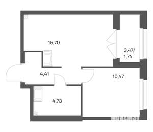 1-к квартира, вторичка, 37м2, 23/24 этаж