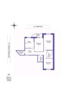 3-к квартира, вторичка, 81м2, 23/27 этаж
