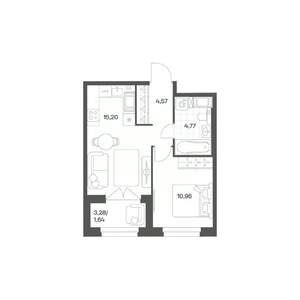 1-к квартира, вторичка, 37м2, 7/24 этаж