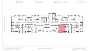 Студия квартира, строящийся дом, 27м2, 16/23 этаж